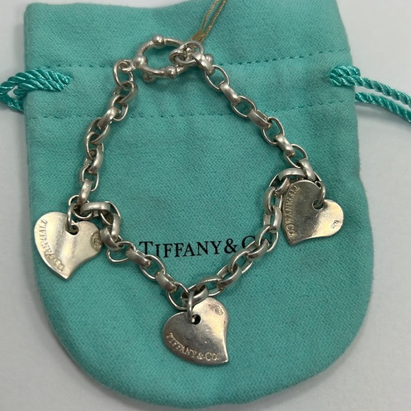 Tiffany & Co. Jewelry - Tiffany & Co 925 sterling silver heart bracelet 8”